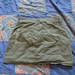 Army green skirt